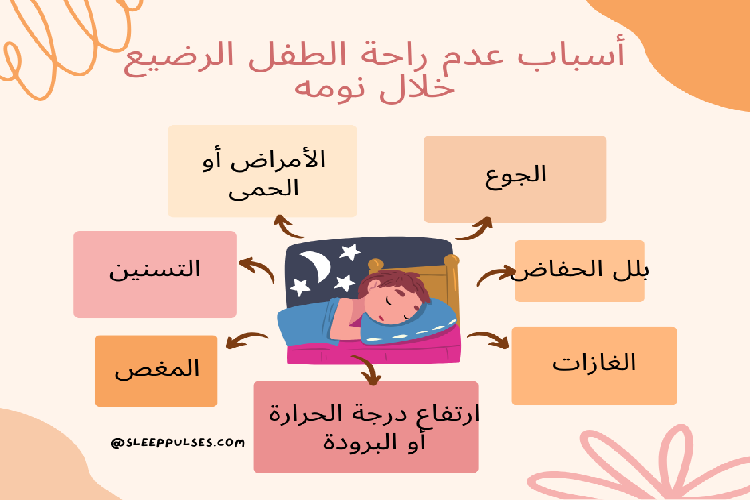 أسباب عدم راحة الطفل الرضيع في النوم