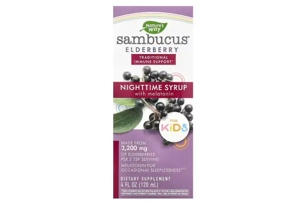 ناتشرز واي‏, Sambucus للأطفال خمان موحد شراب ليلي مع الميلاتونين